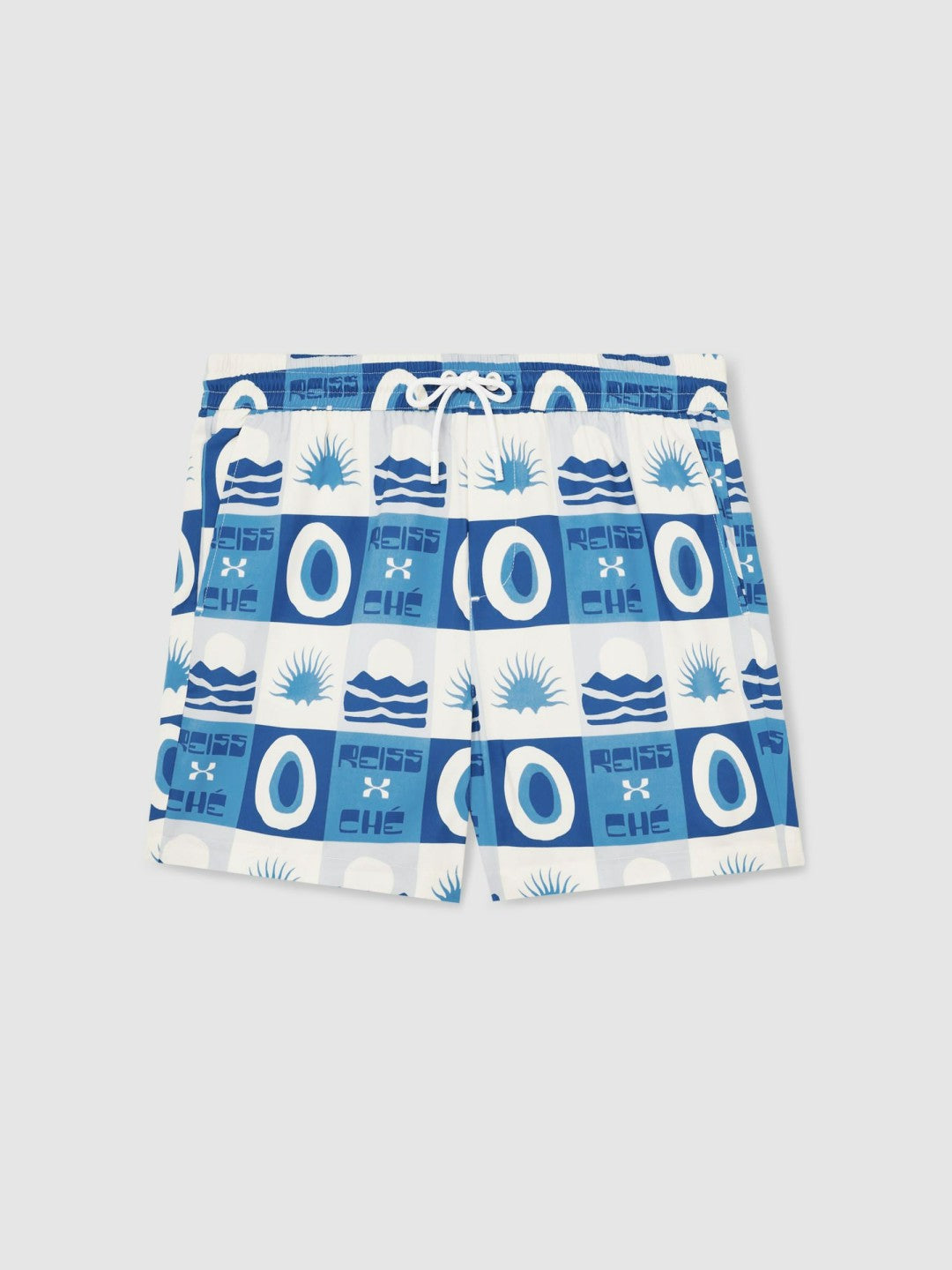 | Ché Sunset-Print Swim Shorts in Blue Multi | Reiss Men Popular