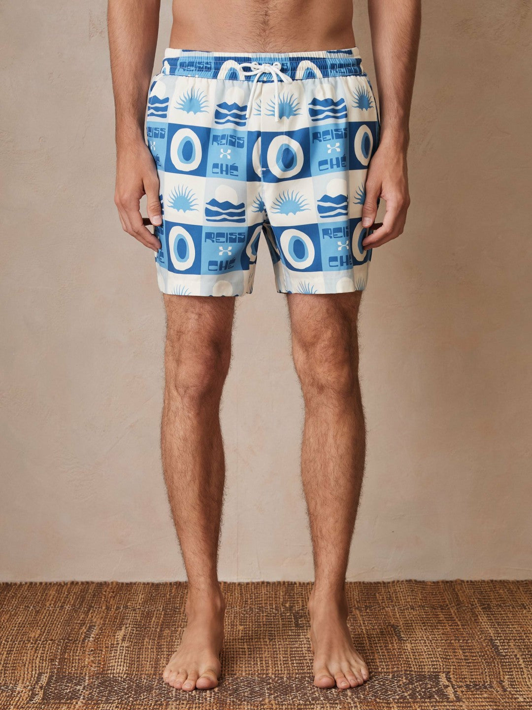 | Ché Sunset-Print Swim Shorts in Blue Multi | Reiss Men Popular