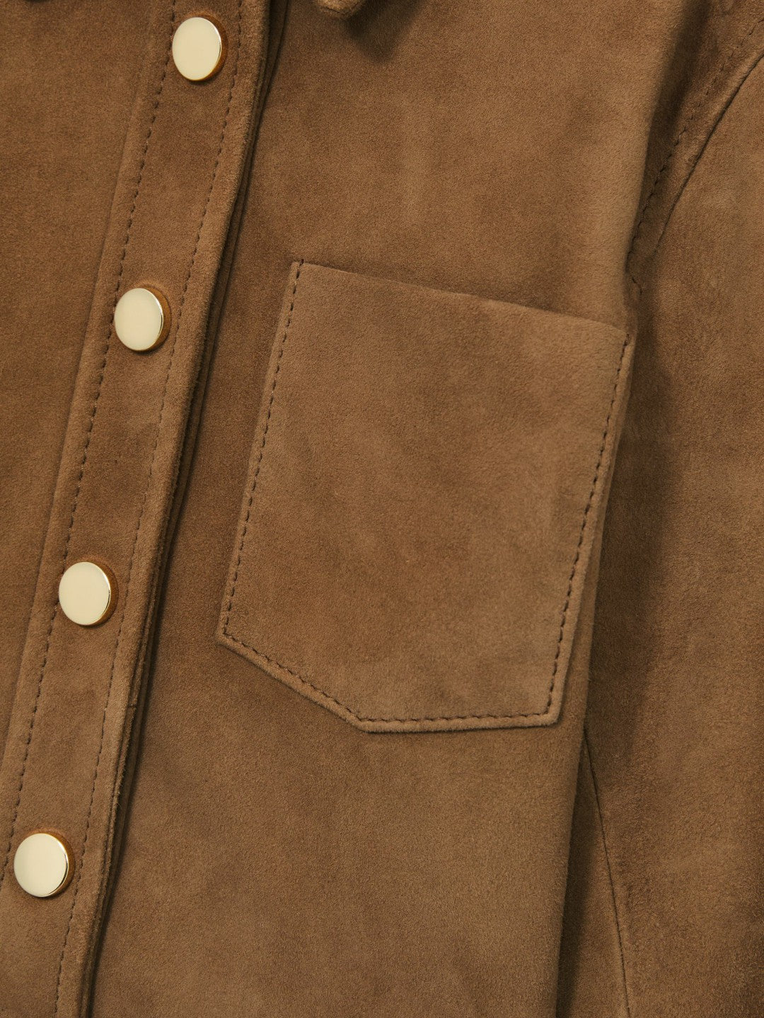 4-9 yrs Suede Cropped Jacket in Tan | Reiss Children & Baby Featured
