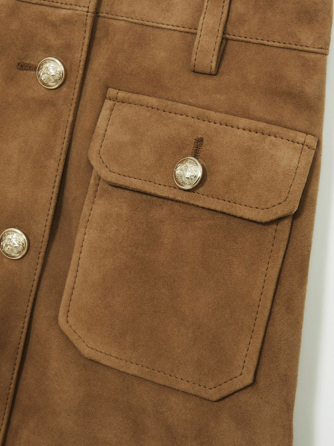 9-13 yrs Suede Flap Pocket Skirt in Tan | Reiss Children & Baby Exclusive