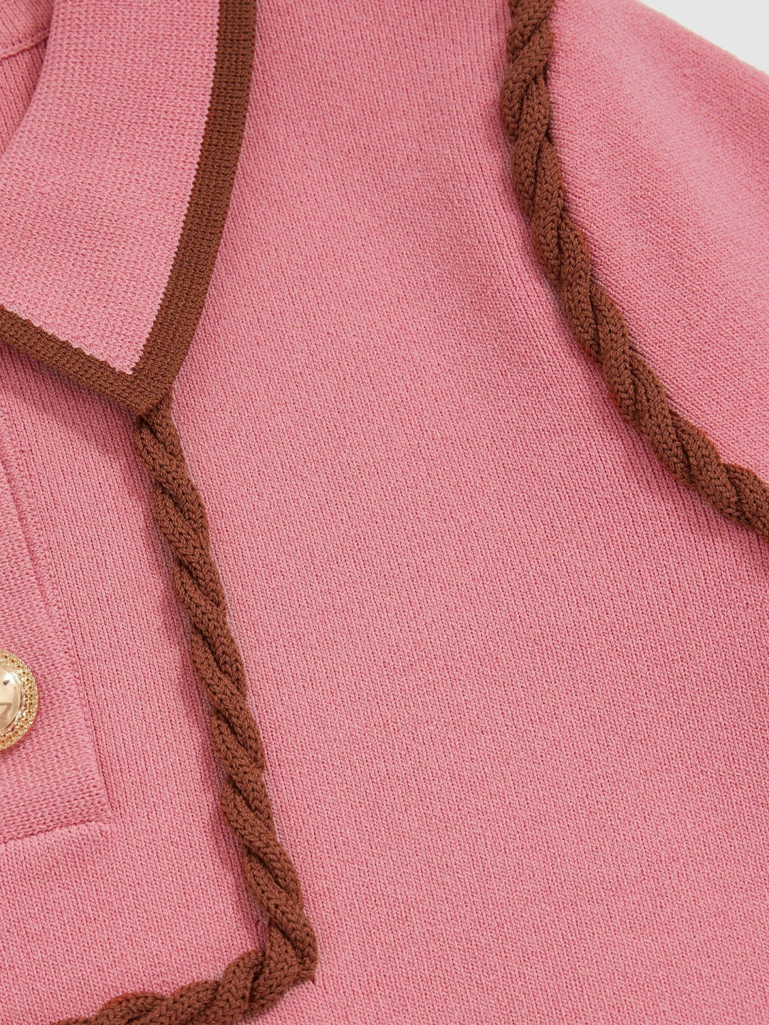 9-13 yrs Twist-Piped Knitted Dress in Pink | Reiss Children & Baby Featured