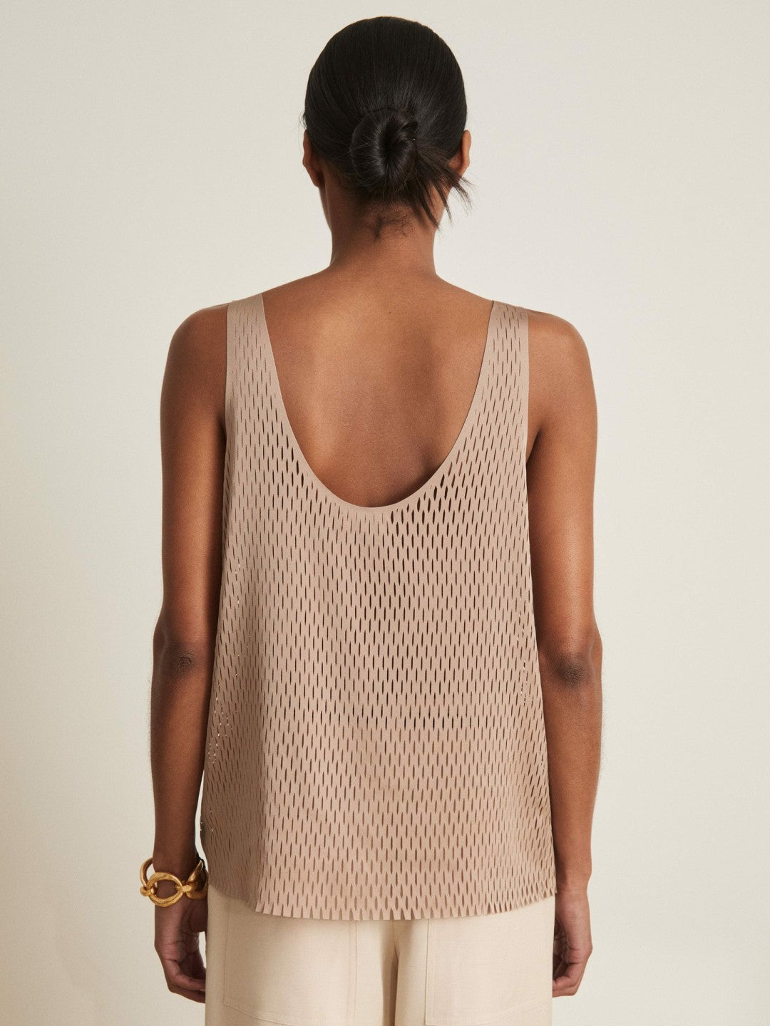 Atelier Laser-Cut Vest Top in Taupe | Reiss Women New