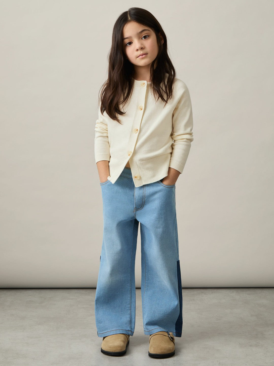 4-9 yrs Cotton Crew-Neck Cardigan in Ivory | Reiss Children & Baby Best Seller