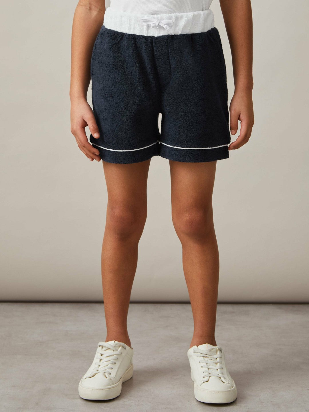 3-9 yrs Velour Colour-Block Shorts in Blue Multi | Reiss Children & Baby Signature
