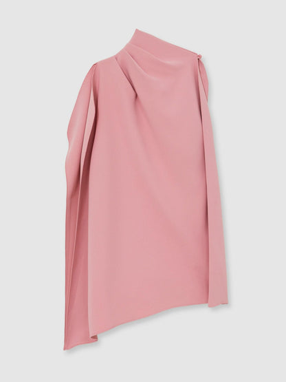 13-14 yrs One-Shoulder Draped Dress in Pink | Reiss Children & Baby Recommended