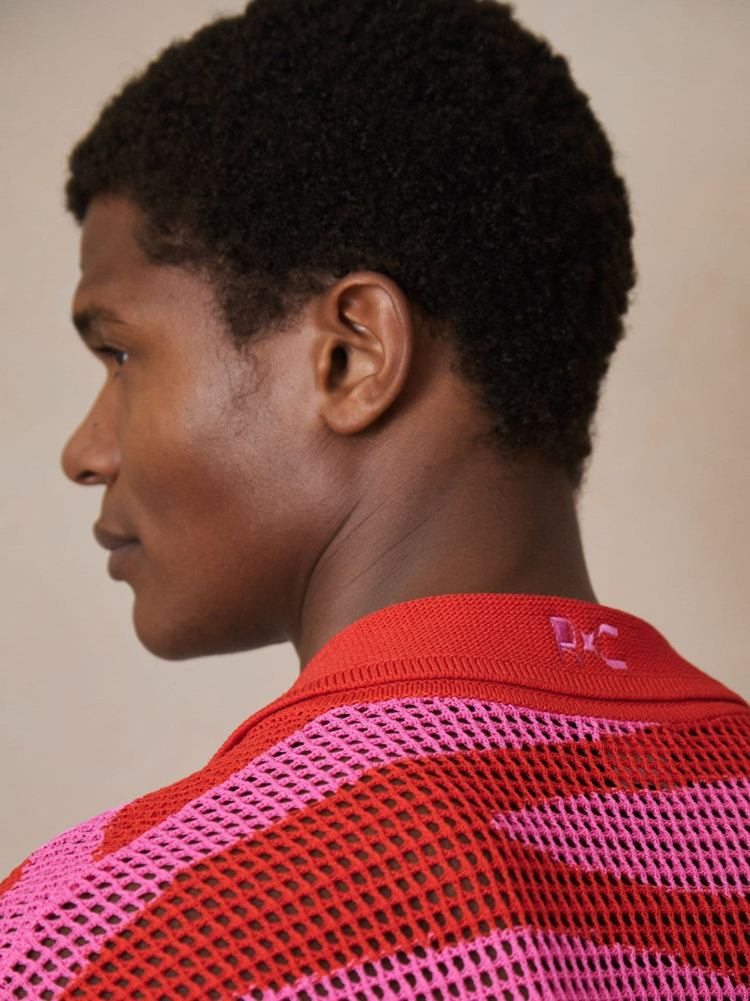 | Ché Wave Crochet Shirt in Pink | Reiss Men Featured