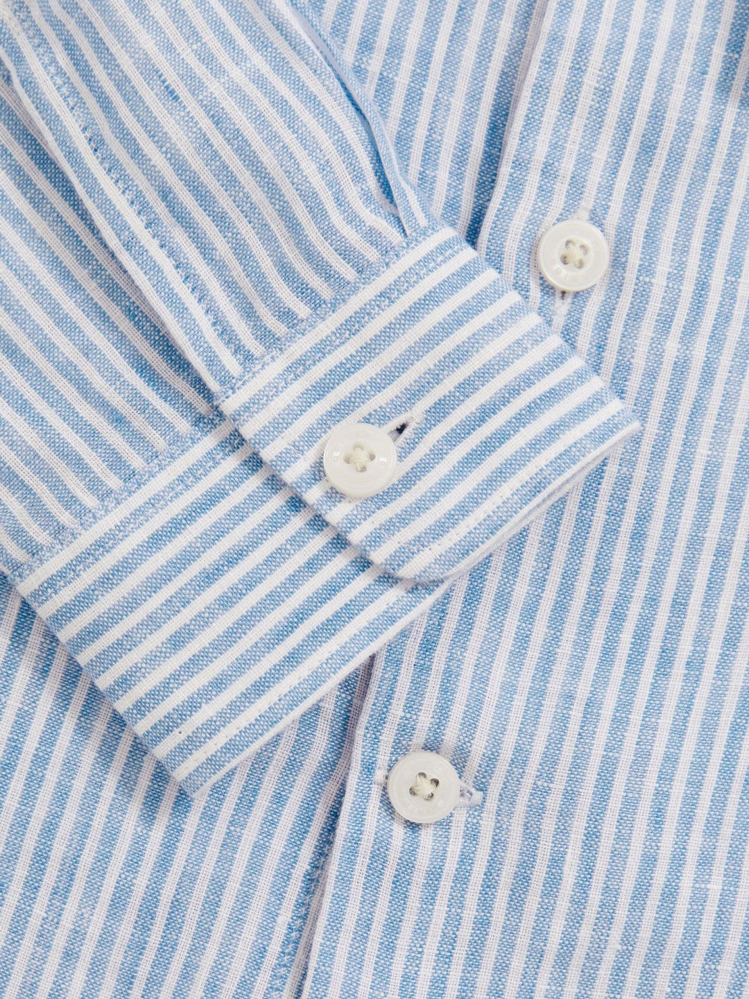 13-14 yrs Linen Cutaway Collar Shirt in Blue/White Stripe | Reiss Children & Baby Signature