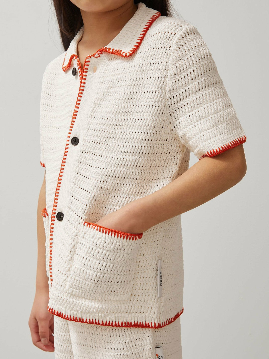 9-13 yrs McLaren F1 Team Crochet Shirt in Off White/Orange | Reiss Children & Baby New
