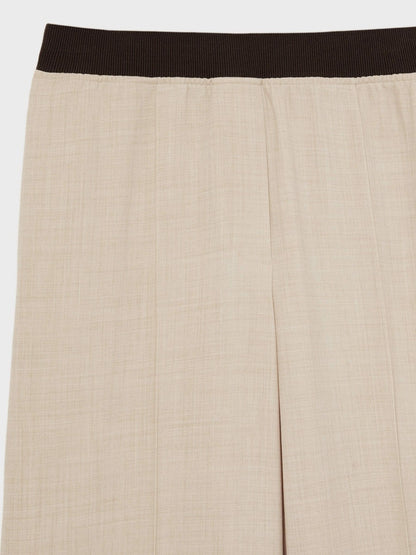 Petite Wide-Leg Elasticated-Waist Trousers in Neutral | Reiss Women Best Seller