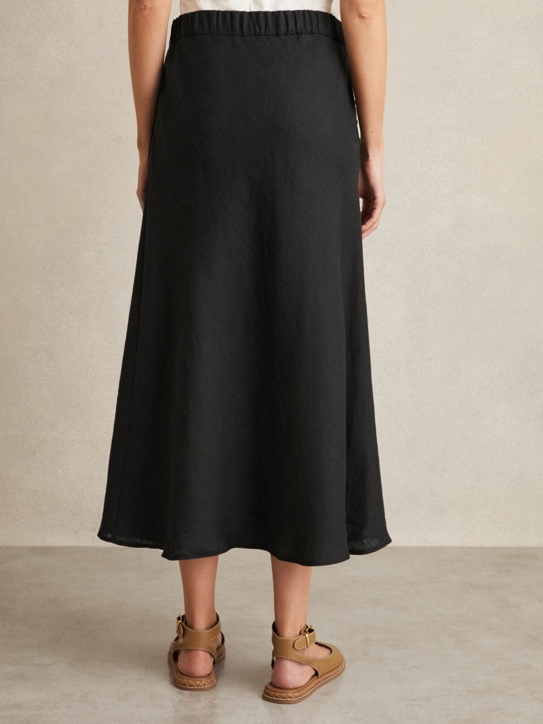 Slip Midi Skirt in Black | Reiss Women Popular