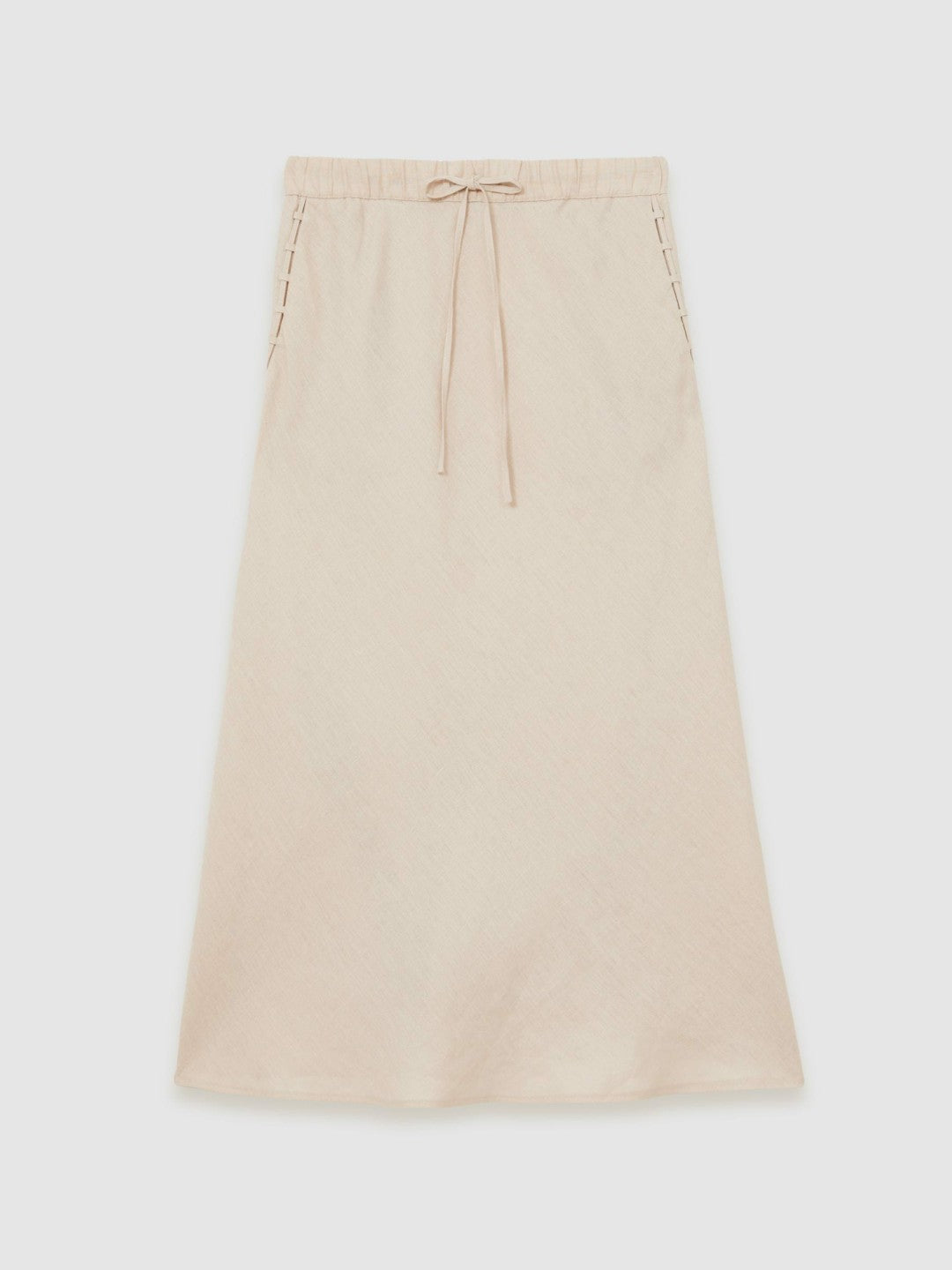Slip Midi Skirt in Neutral | Reiss Women Trending