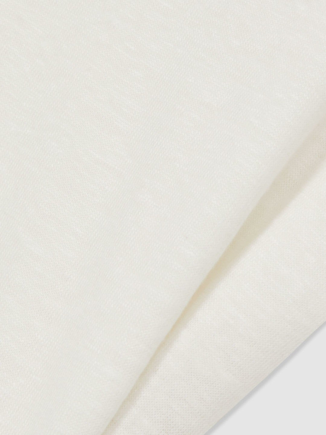 Linen Cap-Sleeve T-Shirt in White | Reiss Women Signature