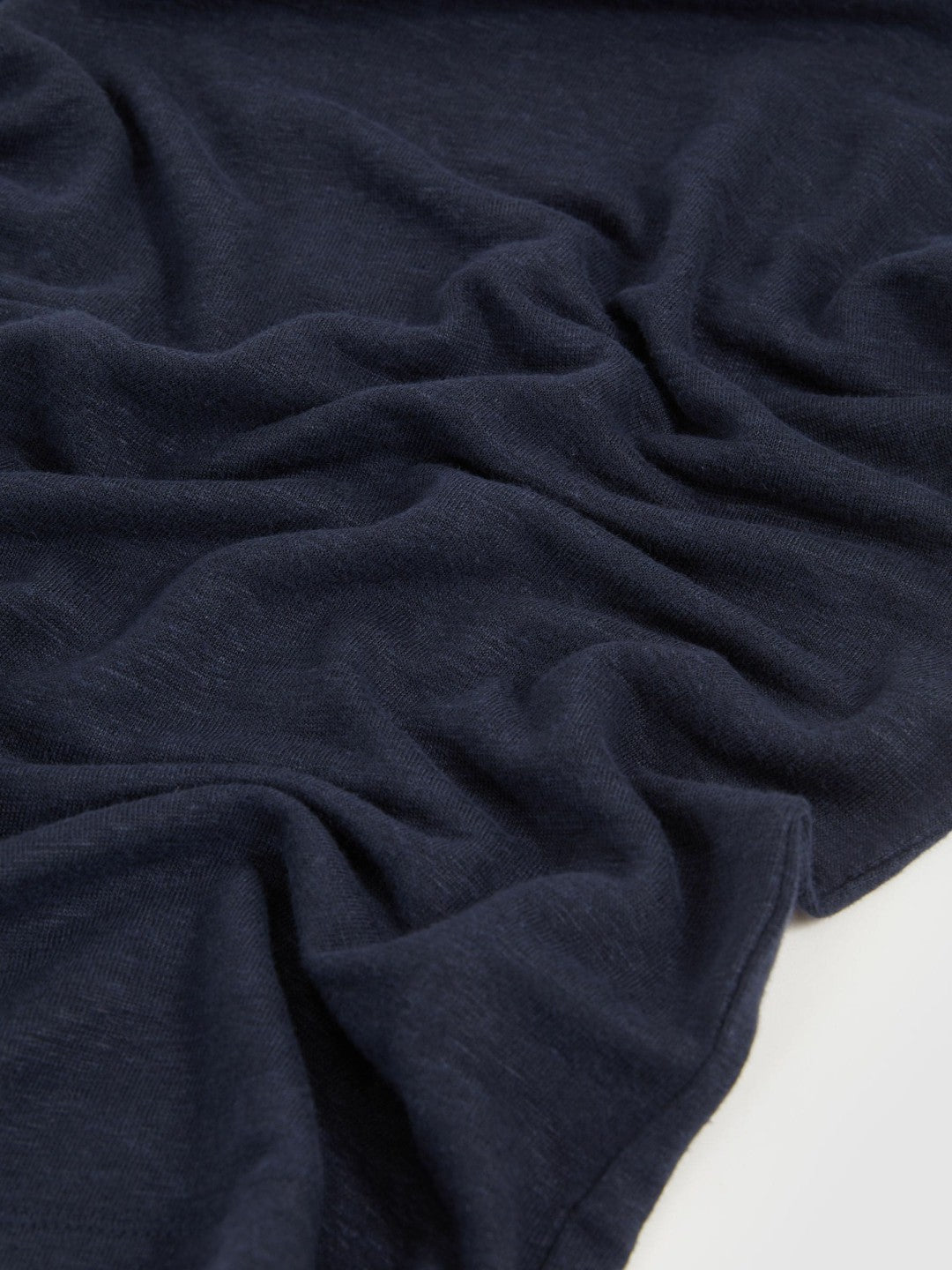 Linen Cap-Sleeve T-Shirt in Navy | Reiss Women Signature