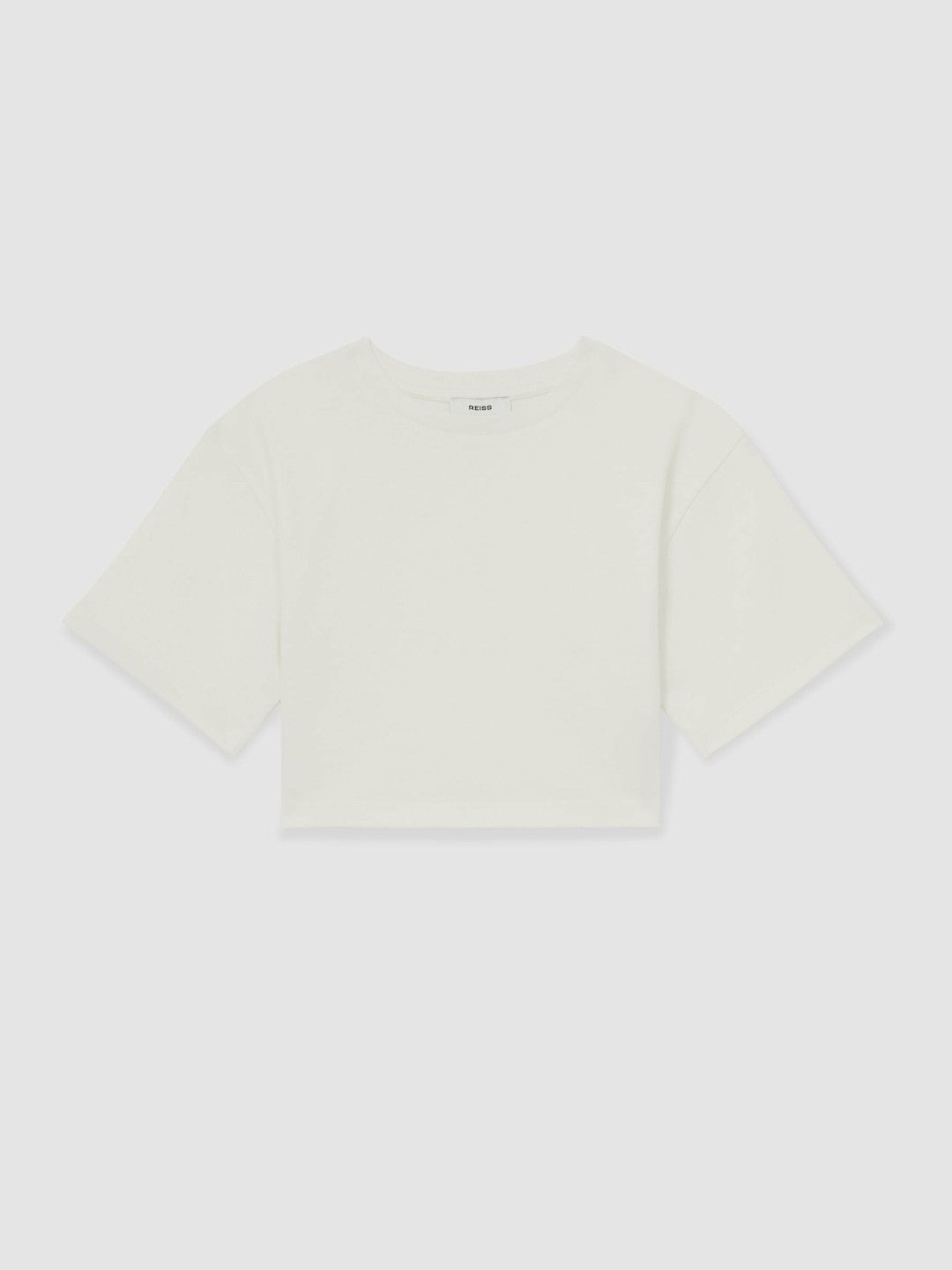 9-13 yrs Oversize Cotton Cropped T-Shirt in Ivory | Reiss Children & Baby Popular