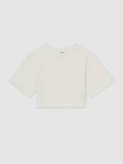 9-13 yrs Oversize Cotton Cropped T-Shirt in Ivory | Reiss Children & Baby Popular