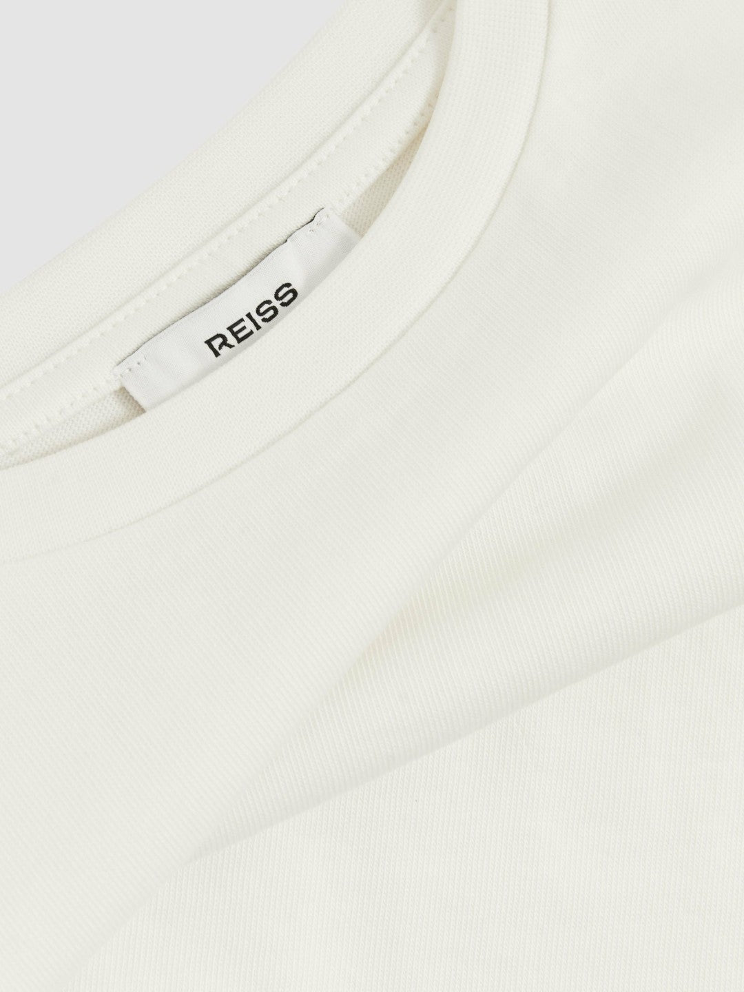 9-13 yrs Oversize Cotton Cropped T-Shirt in Ivory | Reiss Children & Baby Popular