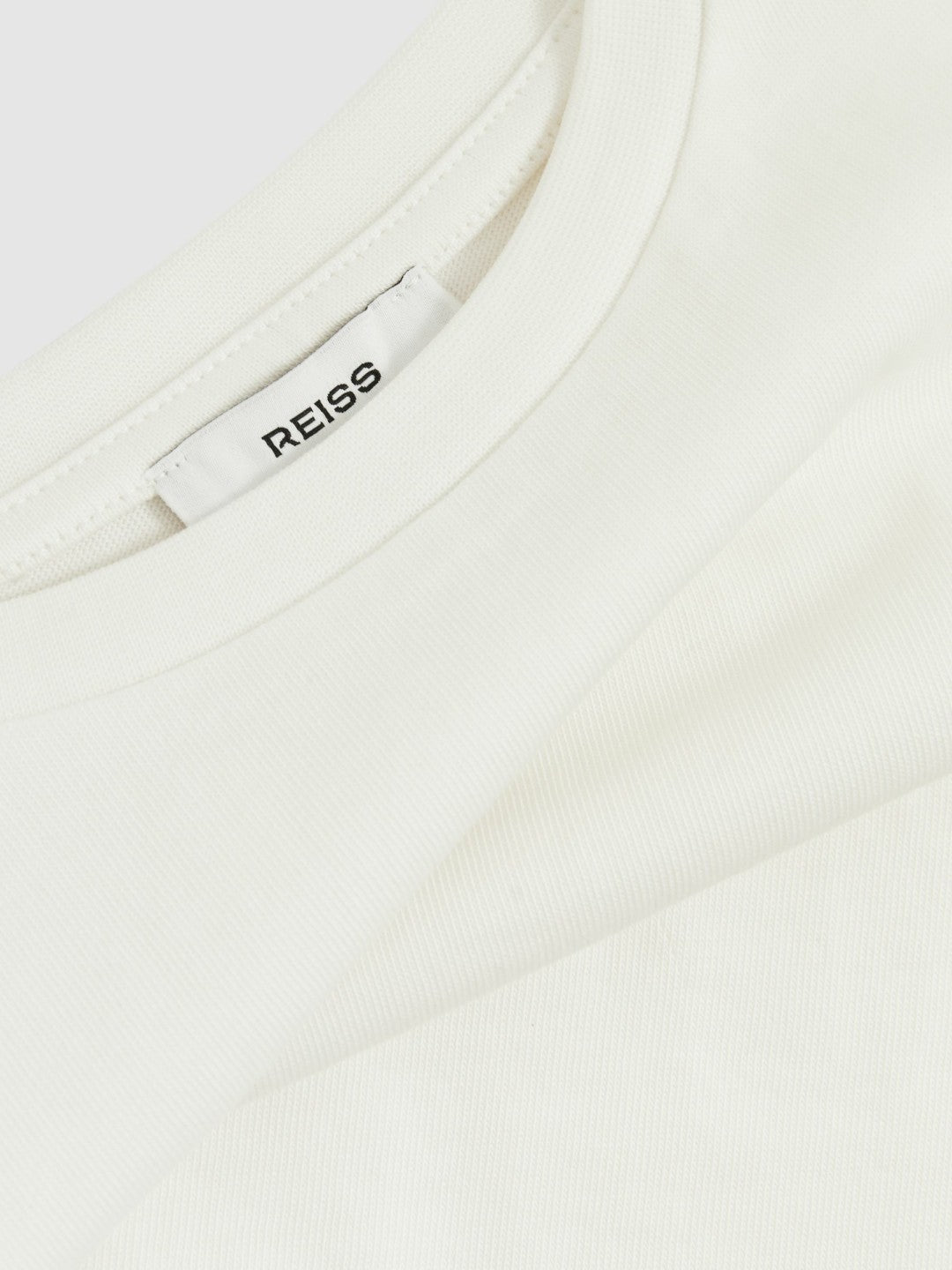 4-9 yrs Oversize Cotton Cropped T-Shirt in Ivory | Reiss Children & Baby Recommended