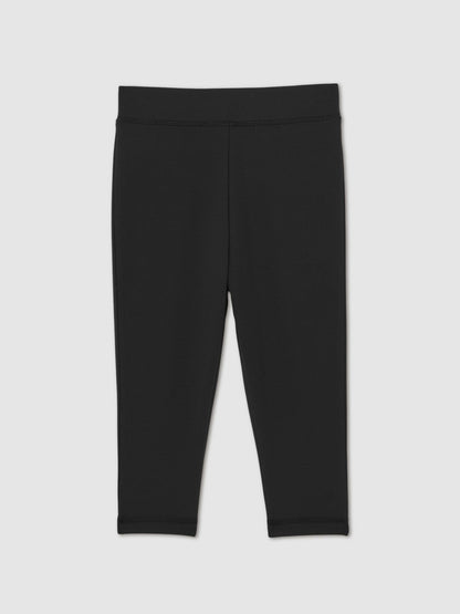 13-14 yrs Three-Quarter Length Leggings in Black | Reiss Children & Baby Exclusive