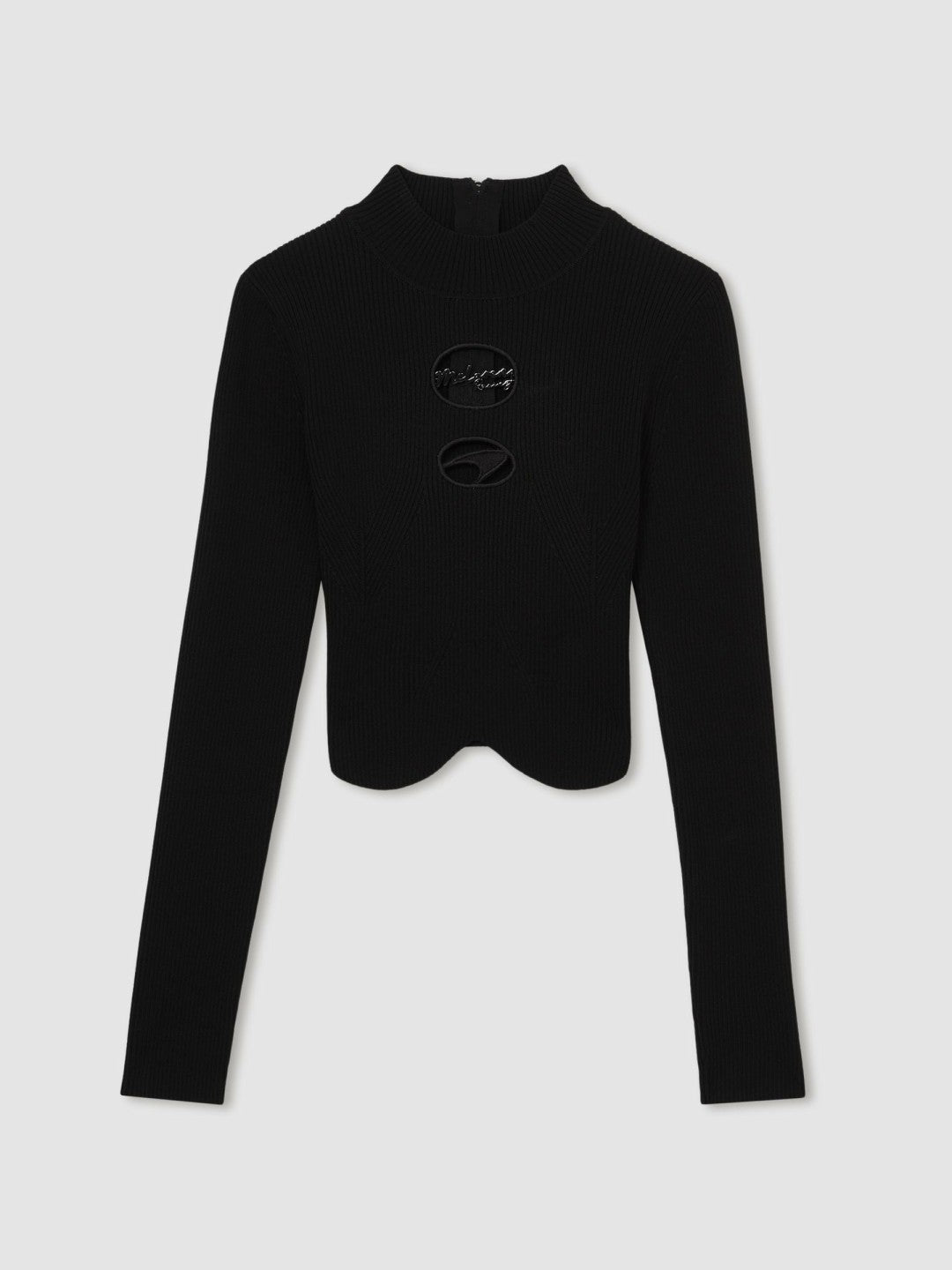 McLaren F1 Team Cut-Out Knit Crop Top in Black | Reiss Women Best Seller