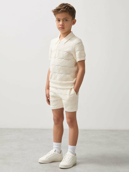 9-13 yrs McLaren F1 Team Speedmark Terry Shorts in White | Reiss Children & Baby Best Seller