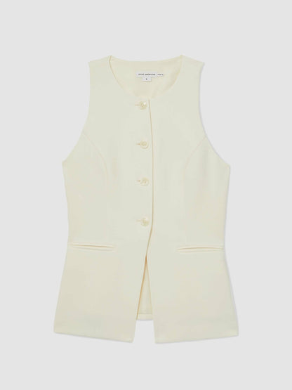 Luxe Suiting Vest in Cream | Reiss Women Exclusive