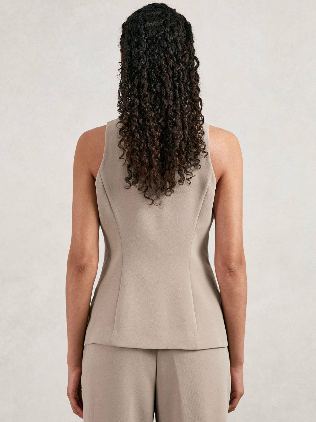 Luxe Suiting Vest in Beige | Reiss Women Best Seller