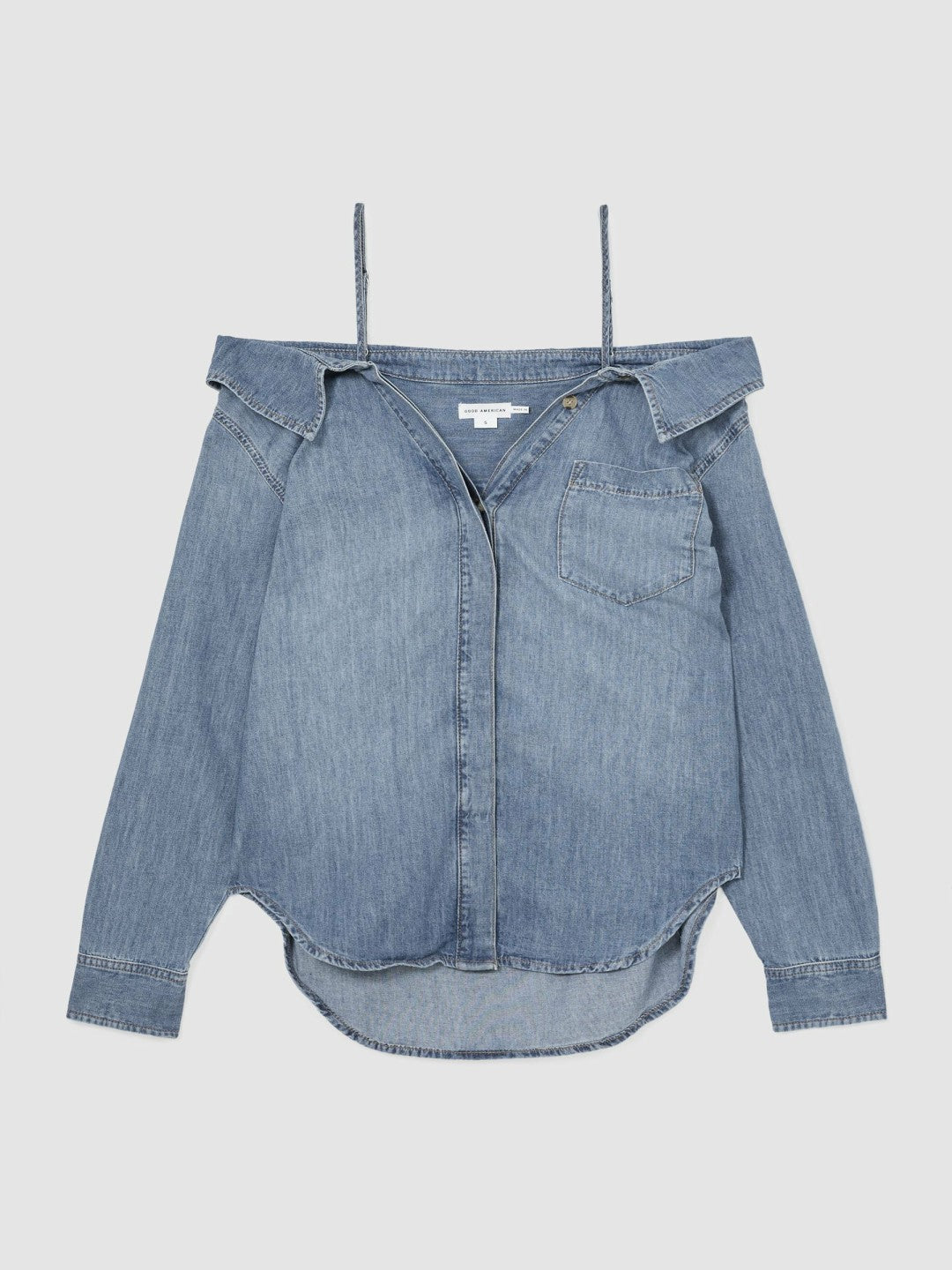 100% Cotton Shirt in Indigo Blue | Reiss Women Exclusive