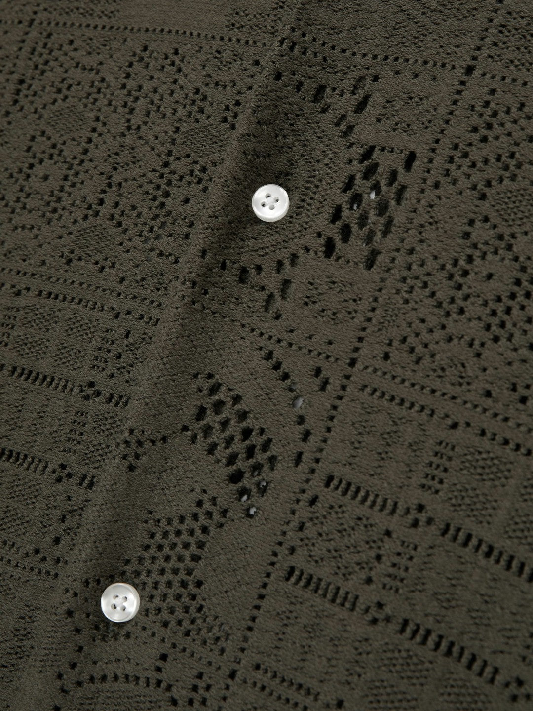 Les Deux Blend Lace Shirt in Olive Green | Reiss Men Recommended