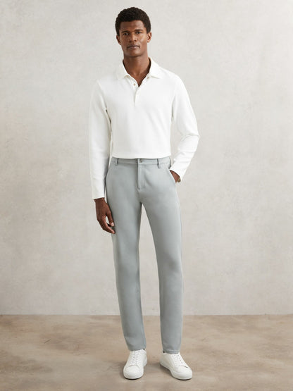 Paige Slim-Fit Stretch Trousers in Moon Shadow Blue | Reiss Men Trending