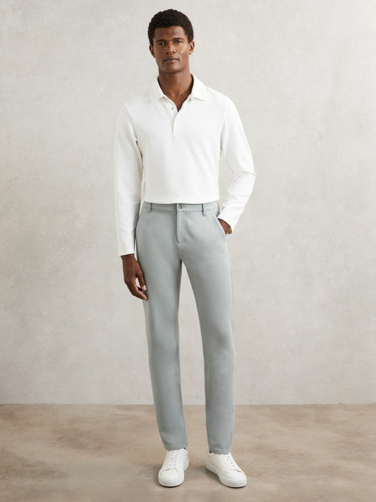 Paige Slim-Fit Stretch Trousers in Moon Shadow Blue | Reiss Men Trending