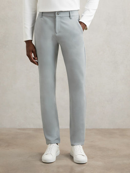 Paige Slim-Fit Stretch Trousers in Moon Shadow Blue | Reiss Men Trending