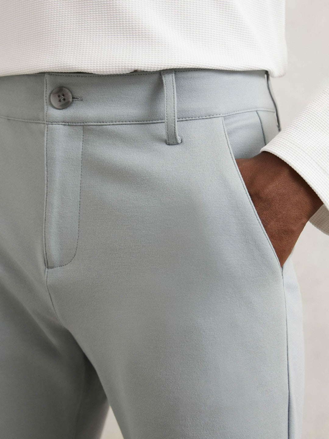 Paige Slim-Fit Stretch Trousers in Moon Shadow Blue | Reiss Men Trending