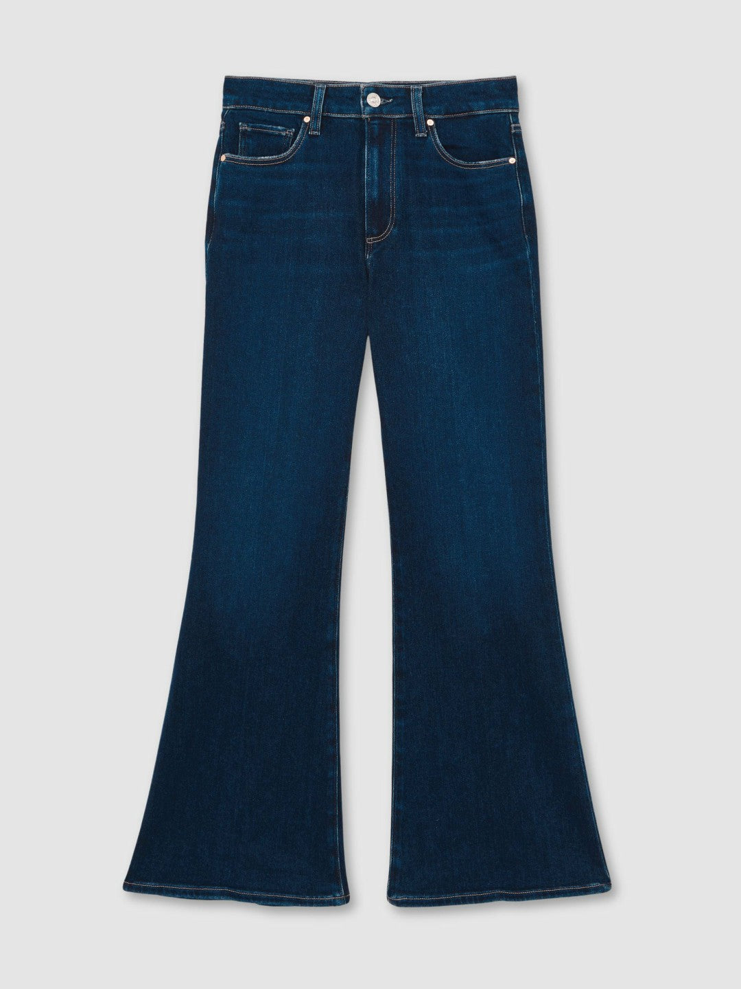 Paige High Rise Flared Jeans in Marciella Blue | Reiss Women Featured