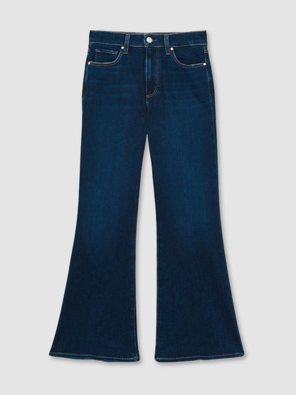 Paige High Rise Flared Jeans in Marciella Blue | Reiss Women Featured