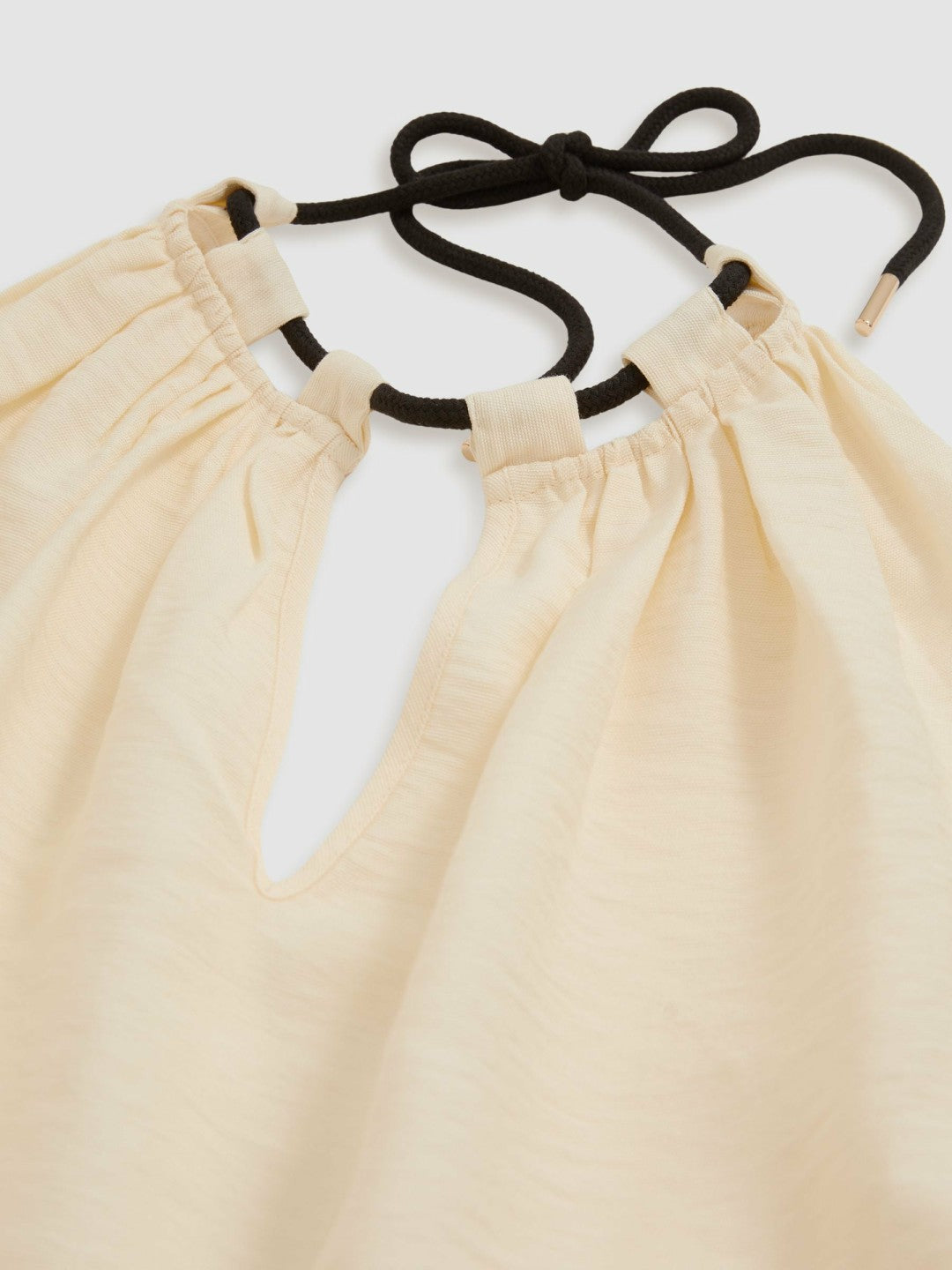Halterneck Beach Cover-Up Swing Dress in Cream | Reiss Women Trending