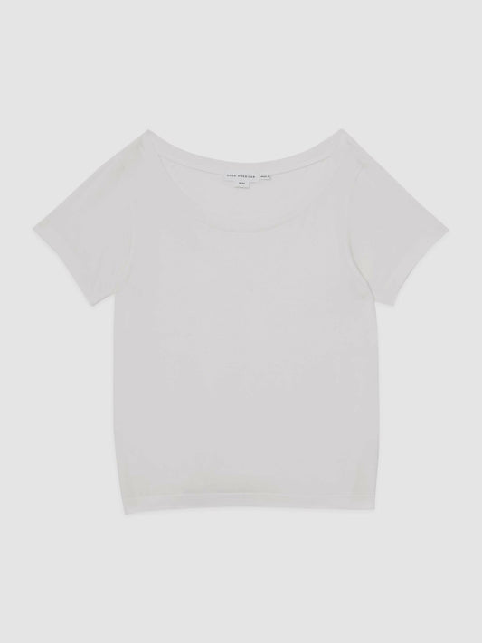 Short Sleeve T-Shirt in Cream | Reiss Women New