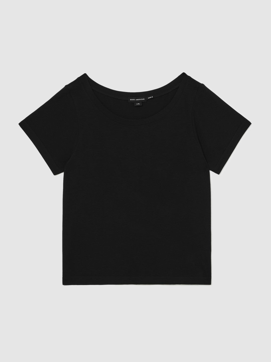 Short Sleeve T-Shirt in Black | Reiss Women Exclusive
