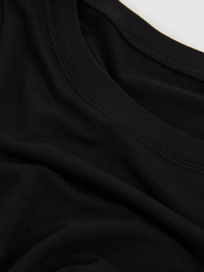 Short Sleeve T-Shirt in Black | Reiss Women Exclusive