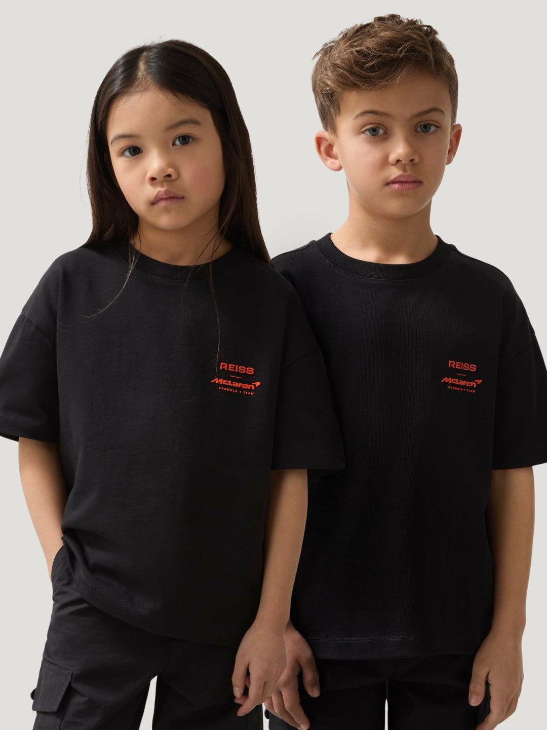 3-9 yrs Unisex Fit Oversized McLaren F1 Team Tyre T-Shirt in Black | Reiss Children & Baby Premium