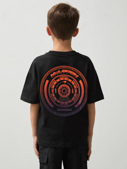 3-9 yrs Unisex Fit Oversized McLaren F1 Team Tyre T-Shirt in Black | Reiss Children & Baby Premium