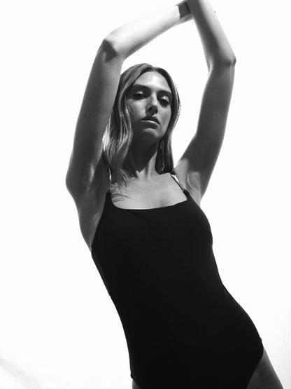 Hardware-Strap Cut-Out Swimsuit in Black | Reiss Women Signature