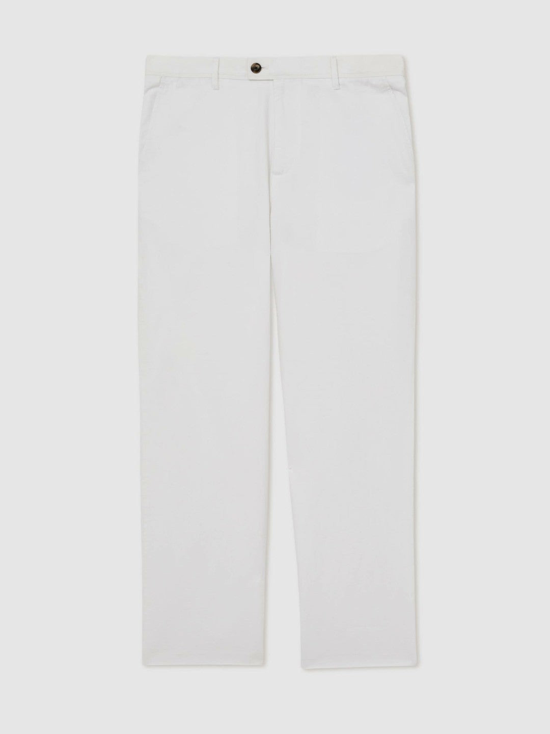 Cotton-Linen Relaxed-Fit Trousers in White | Reiss Men Signature