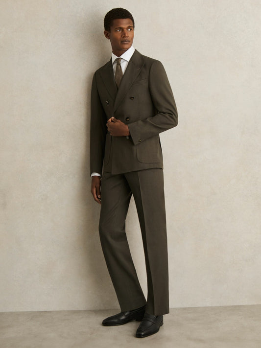 Slim-Fit Suit Trousers in Dark Green | Reiss Men Premium
