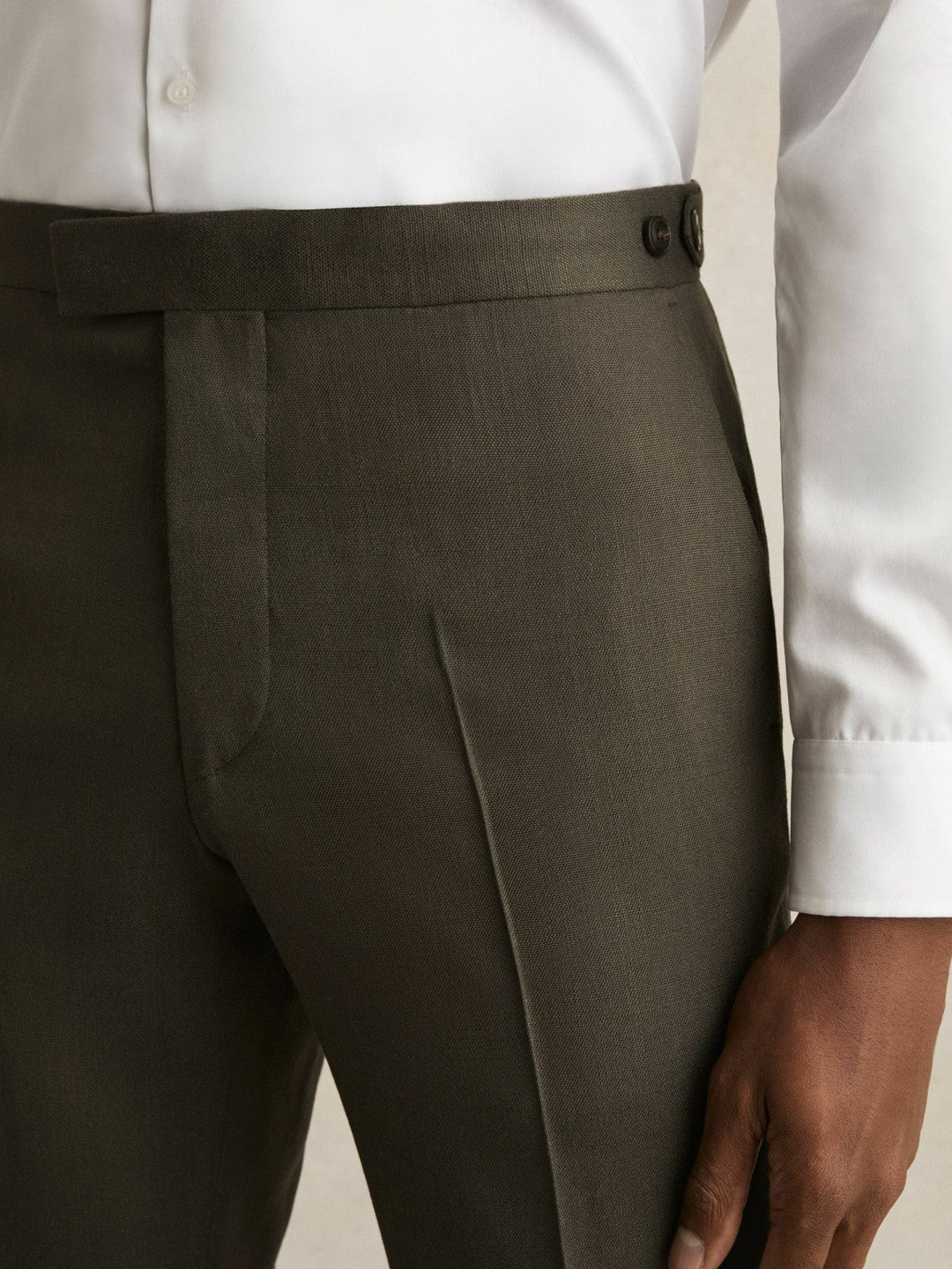 Slim-Fit Suit Trousers in Dark Green | Reiss Men Premium