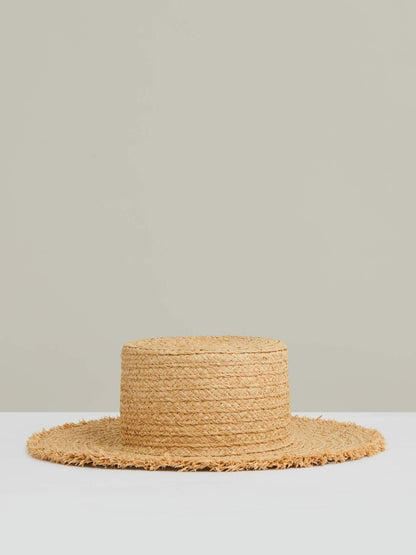 Straw Boater Hat in Natural | Reiss Women Trending