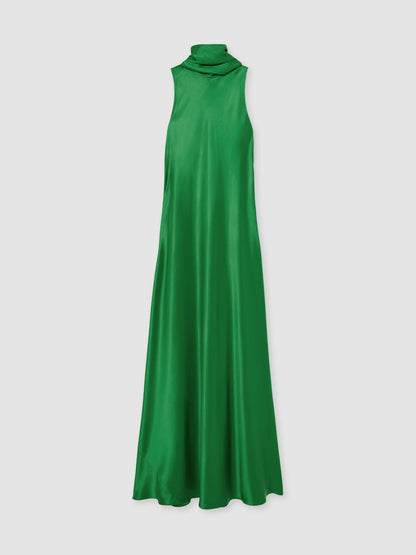 Satin Cape Maxi Dress in Green | Reiss Women Popular
