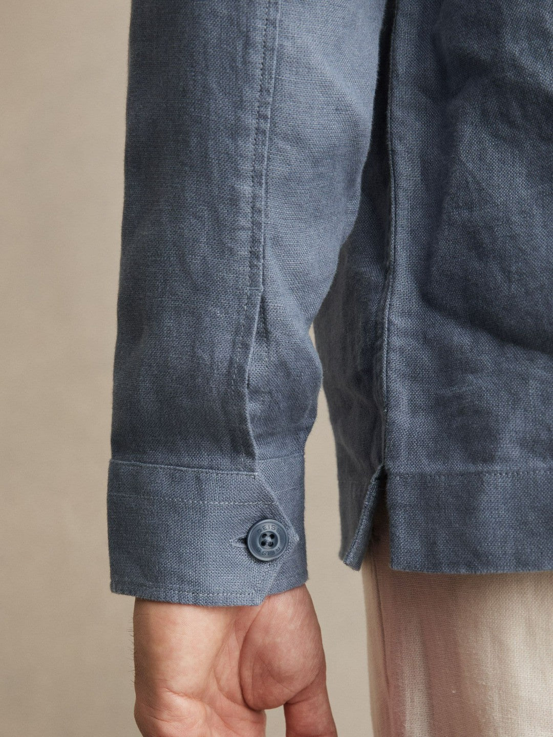 Linen Twin-Pocket Overshirt in Airforce Blue | Reiss Men Recommended