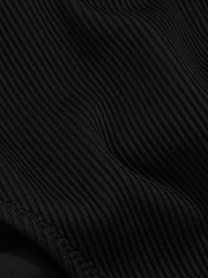 Ribbed Bikini Bottoms in Black | Reiss Women Premium