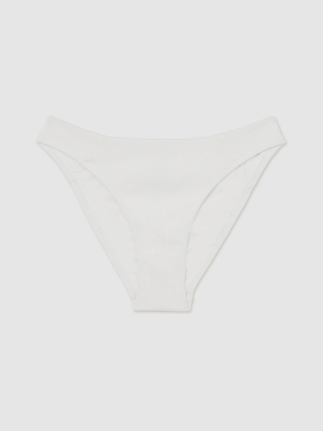 Ribbed Bikini Bottoms in White | Reiss Women Trending