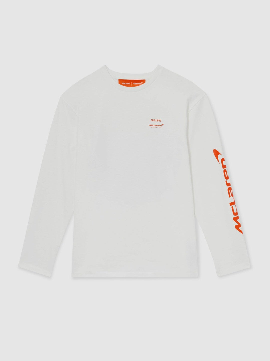 Unisex Fit McLaren F1 Team Tyre-Print T-Shirt in White | Reiss Men Exclusive